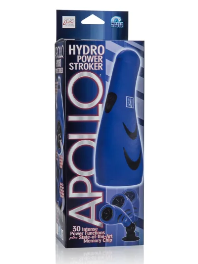 Apollo Hydro Power Stroker Vibrating Male Masturbator - Blue
