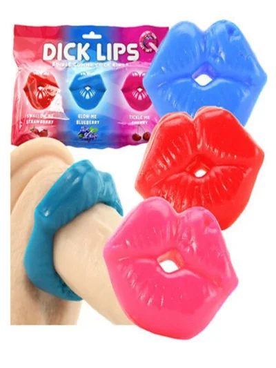 Edible Gummy Cock Rings Flavored Penis Ring Candy Dick Lips