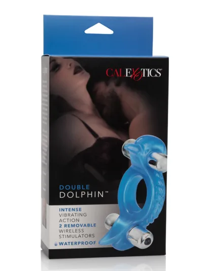 Double Dolphin Cock Ring Dual Vibrator Sex Enhancer