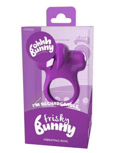 Ohhh Bunny Vibrating Cock Ring Strong Clit Stimulator - Purple