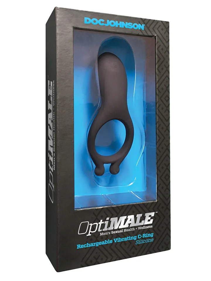 Vibrating c-ring optimale rechargeable cock ring - black