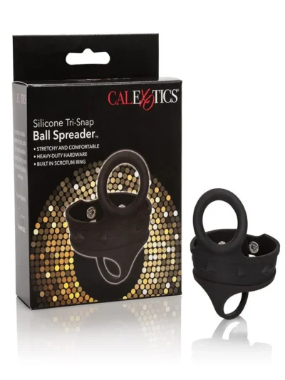 Silicone Tri-snap Ball Spreader Testicular Stretchers with Cockring