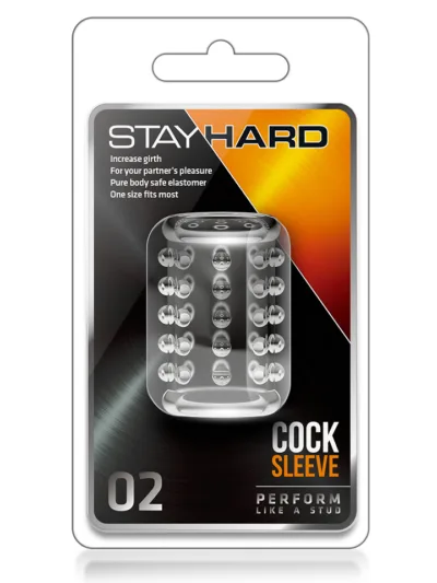Textured Cock Sleeve Increase Penis Girth Stay Hard - Clear