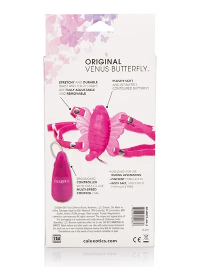 Venus Butterfly Sex Toy Adjustable Waist and Thigh straps - Pink