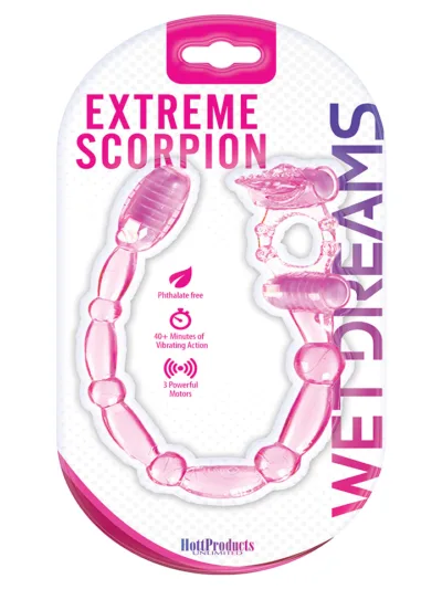 Vibrating Cockring with Clit Stimulator & Anal Beads Scorpion Sex Toy