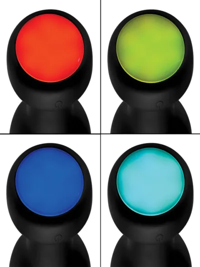 Small Vibrating Butt Plug with 5 Colors LED Light Anal Plug