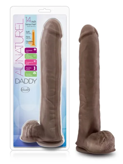 14 Inch Dildo Sensa Feel Dual Density Dong with Suction Cup