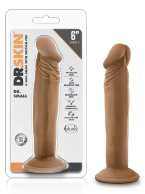 6 Inch Dildo Realistic Thick Cock with 1.5 inches Girth - Mocha