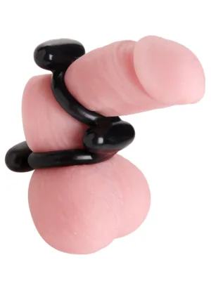 Dual Stretch Fit Cock and Ball Ring Dual Cock Ring