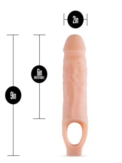 9 Inch Cock Sleeve Silicone Cock Sheath Penis Extender