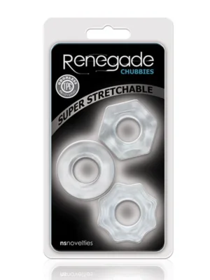 Renegade Chubbies Cock Rings Stronger Erection Rings 3 Pack