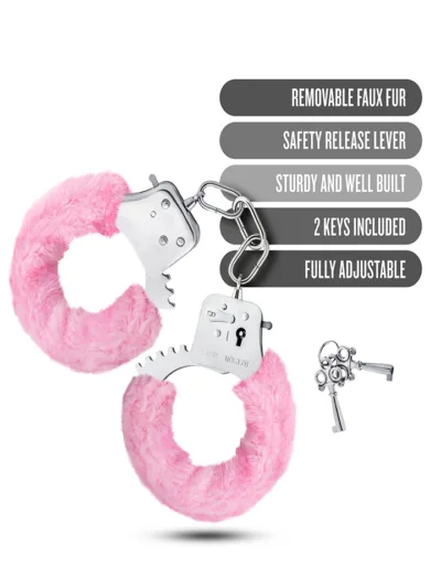 Fluffy Handcuffs Role Play Cuffs Bondage & Fetish Playtime - Pink