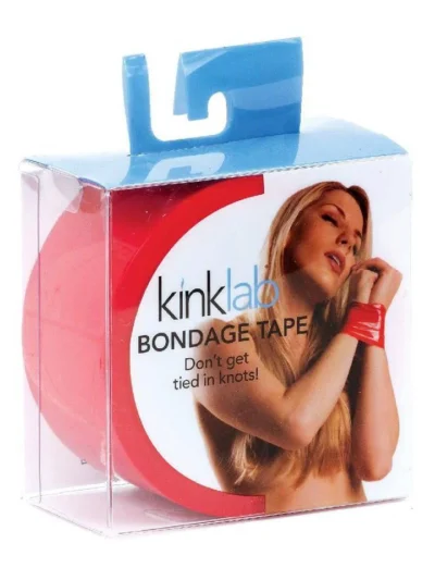 Bondage Tape Non-Sticky Bondage Shiny Duct Tape - Red