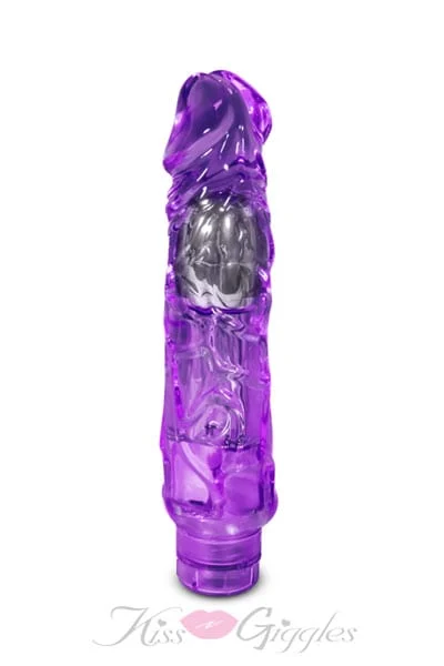 9 Inch Long Thick Vibrator with 5.75 Inch Circumference - Purple