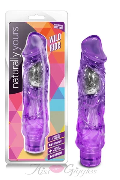 9 inch long thick vibrator with 5. 75 inch circumference - purple