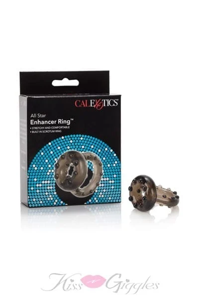 All Star Enhancer Ring with Super Stretchy Scrotum Ring - Smoke