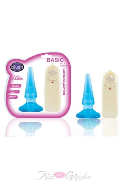 Anal pleaser waterproof vibrator and butt plug - blue