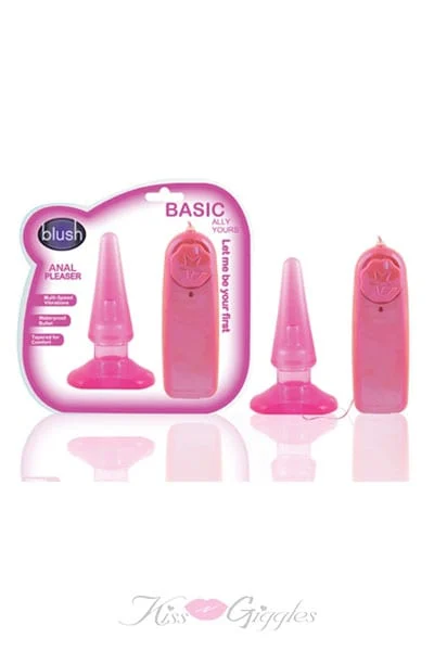 Anal Pleaser Waterproof Vibrator and Butt Plug - Pink