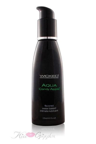 Aqua Candy Apple Flavored Water-Based Lubricant - 4 oz.