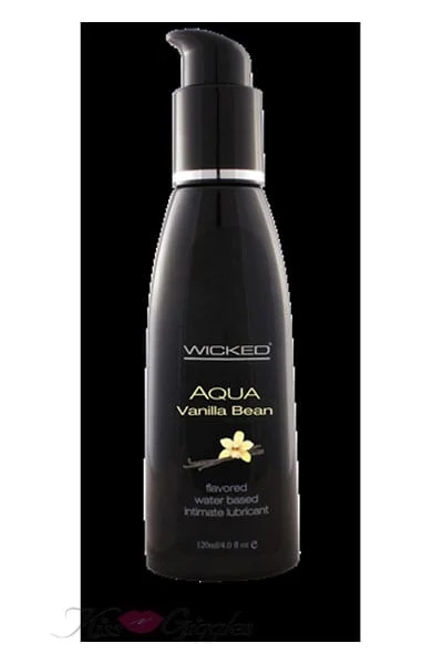 Aqua Vanilla Bean Flavored Water-based Intimate Lubricant 2 Oz.