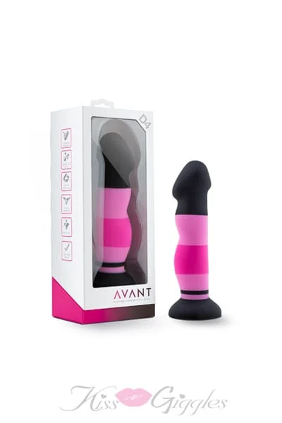 Sexy in Pink Suction Cup Dildo with Curves and Ridges - Avant D4