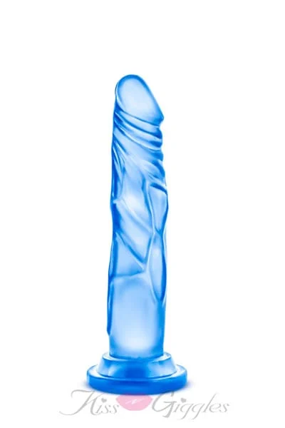 Realistic Suction Mounted Dildo For Surface or Strap-on - Blue