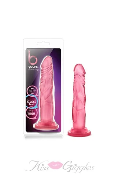 Realistic Suction Mounted Dildo For Surface or Strap-on - Pink