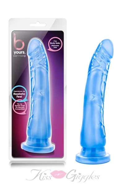 Strap-On Dongs Realistic Looking Suction Mounted Dildo - Blue