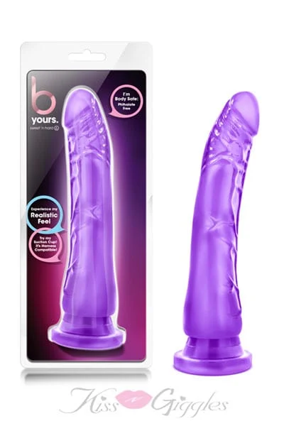 Strap-on dongs realistic looking suction mounted dildo - purple