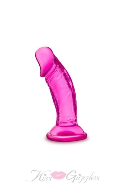 4 Inch Realistic Dildo with Suction Cup Harness Compatible - Pink