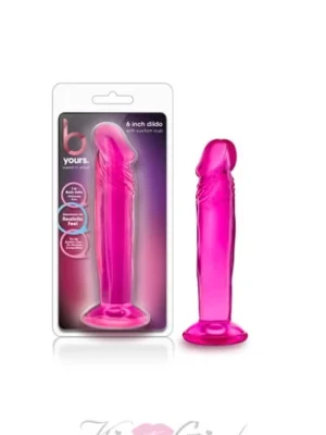 6 Inch Pink Dildo Realistic Dildo with Suction Cup Base