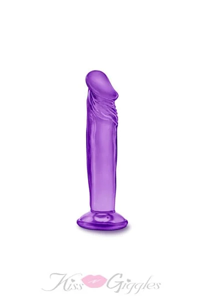 6 Inch Realistic Dildo with Suction Cup Base - Purple