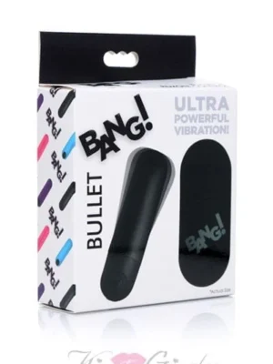 Bang Vibrating Bullet Sex Toy with Remote Control Bullet Vibrator - Black
