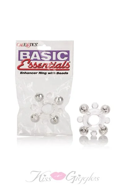 Basic Essentials Enhancer Ring With Beads - Clear
