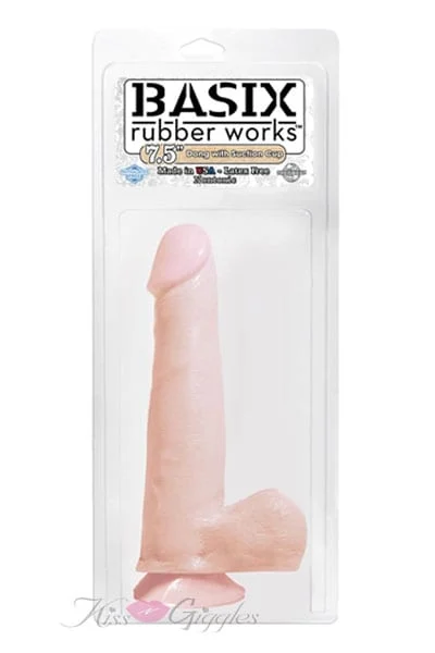 Basix Rubber Works - 7.5-inch Suction Cup Dong - Flesh