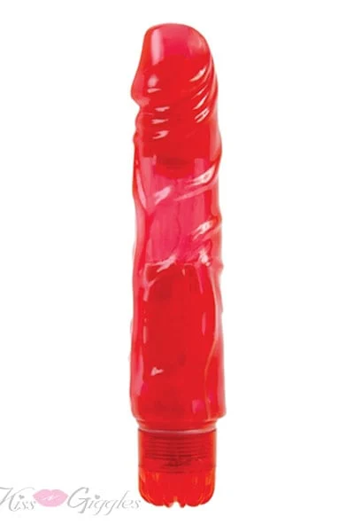 Bendable realistic g-spot stimulating red rocket - red
