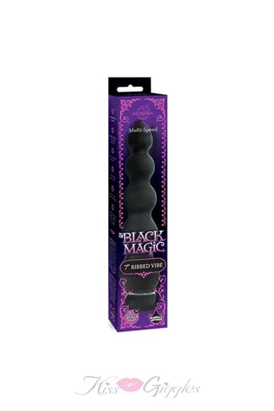 Black Magic 7-inch Ribbed Vibe - Black