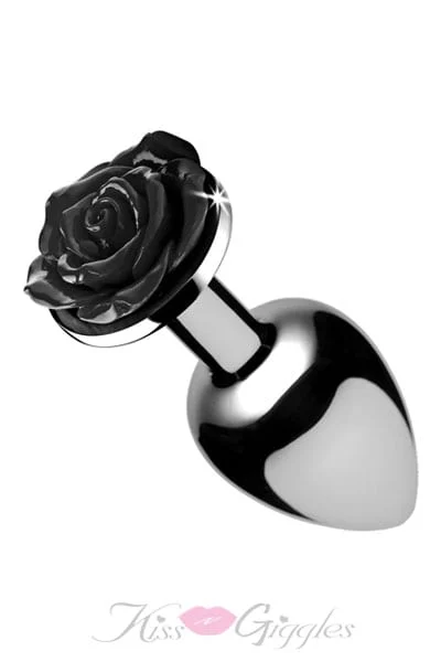 Black Rose Butt Plug - Medium