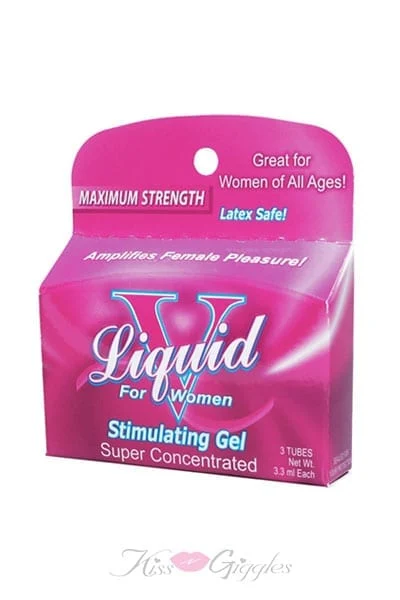 Body Action Liquid V for Women - Water- Based Gel - 3 Unit Box