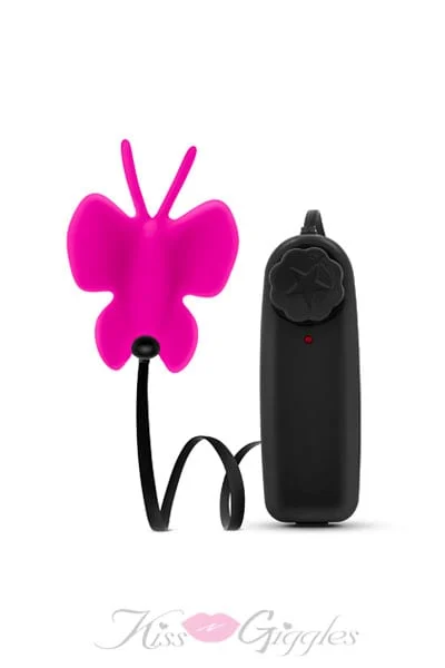 Butterfly teaser bullet remote controlled clit stimulator - fuschia
