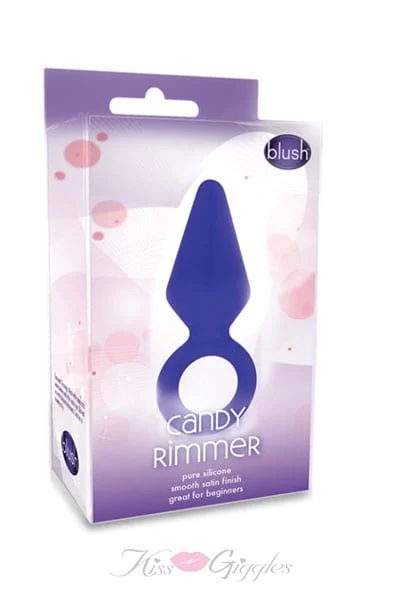 Smooth Silicone Butt Plug Candy Rimmer - Color Indigo