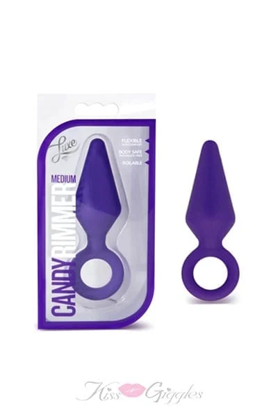 Candy rimmer silicone smooth butt plug medium sized - purple