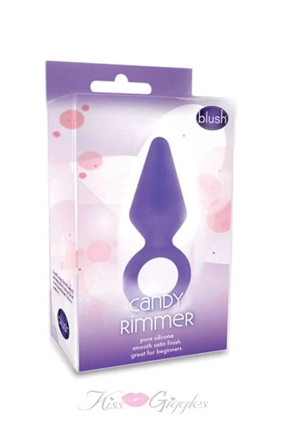 Smooth Silicone Butt Plug Candy Rimmer - Color Purple