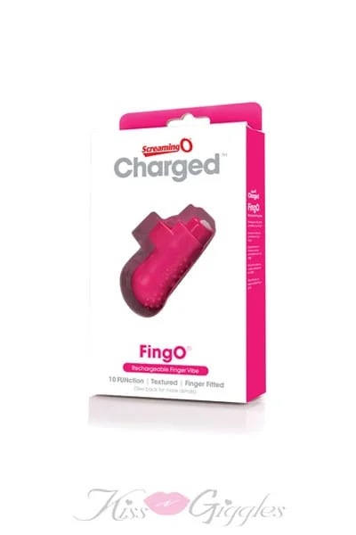 Fingo rechargeable finger vibe -10 vibration functions -pink
