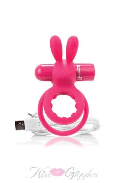 Ohare cockrings w/dual straps - double-ring design - pink