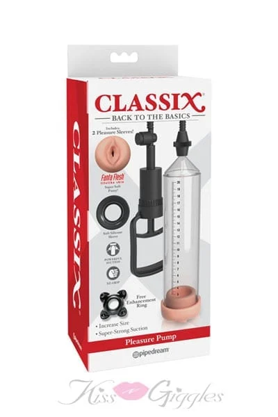 Classix Pleasure Penis Pump with 2 Pleasure Sleeves