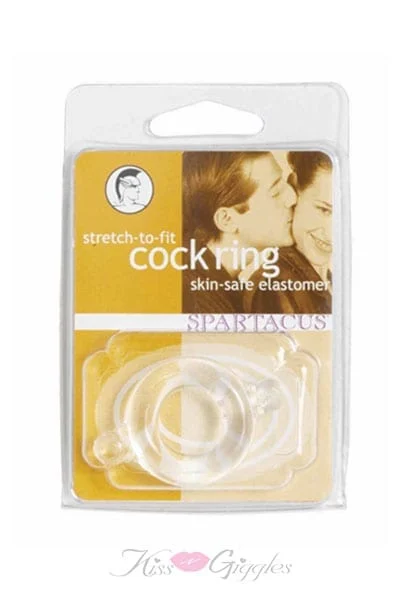 Elastomer Double-Wide Cock Ring for Stronger Erections - Clear