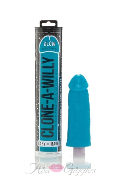 Clone-A-Willy Dildo Glow in the Dark Homemade Dildo - Blue