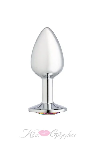 Cloud 9 Novelties Gems Silver Chromed Anal Plug - Medium