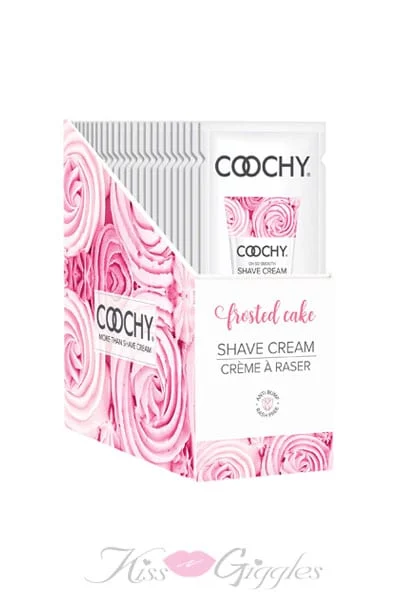 Coochy Shave Cream - Frosted Cake - 15 ml Foils 24 Count Display